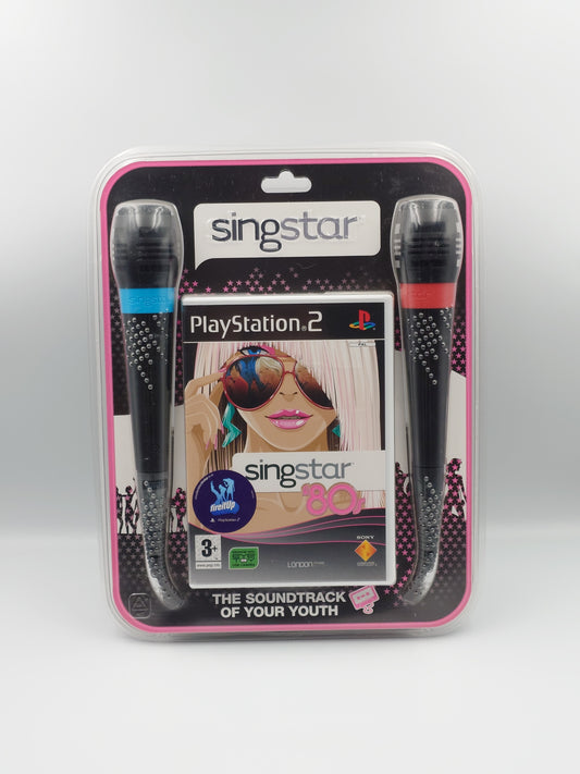 SingStar '80s with Microphones (PS2, UK PAL) - Factory Sealed