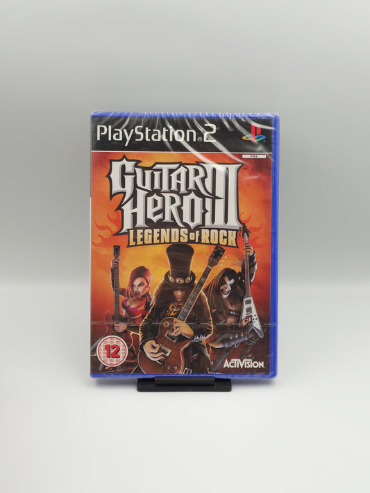 Guitar Hero III: Legends of Rock (PS2, UK PAL) - Factory Sealed