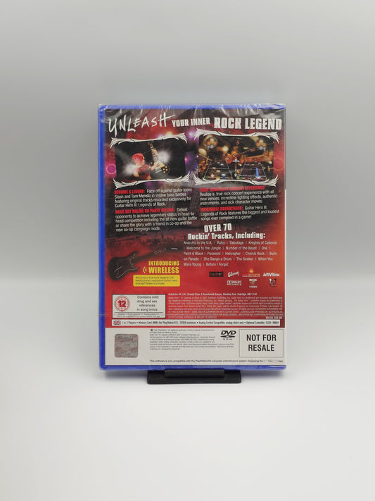 Guitar Hero III: Legends of Rock (PS2, UK PAL) - Factory Sealed