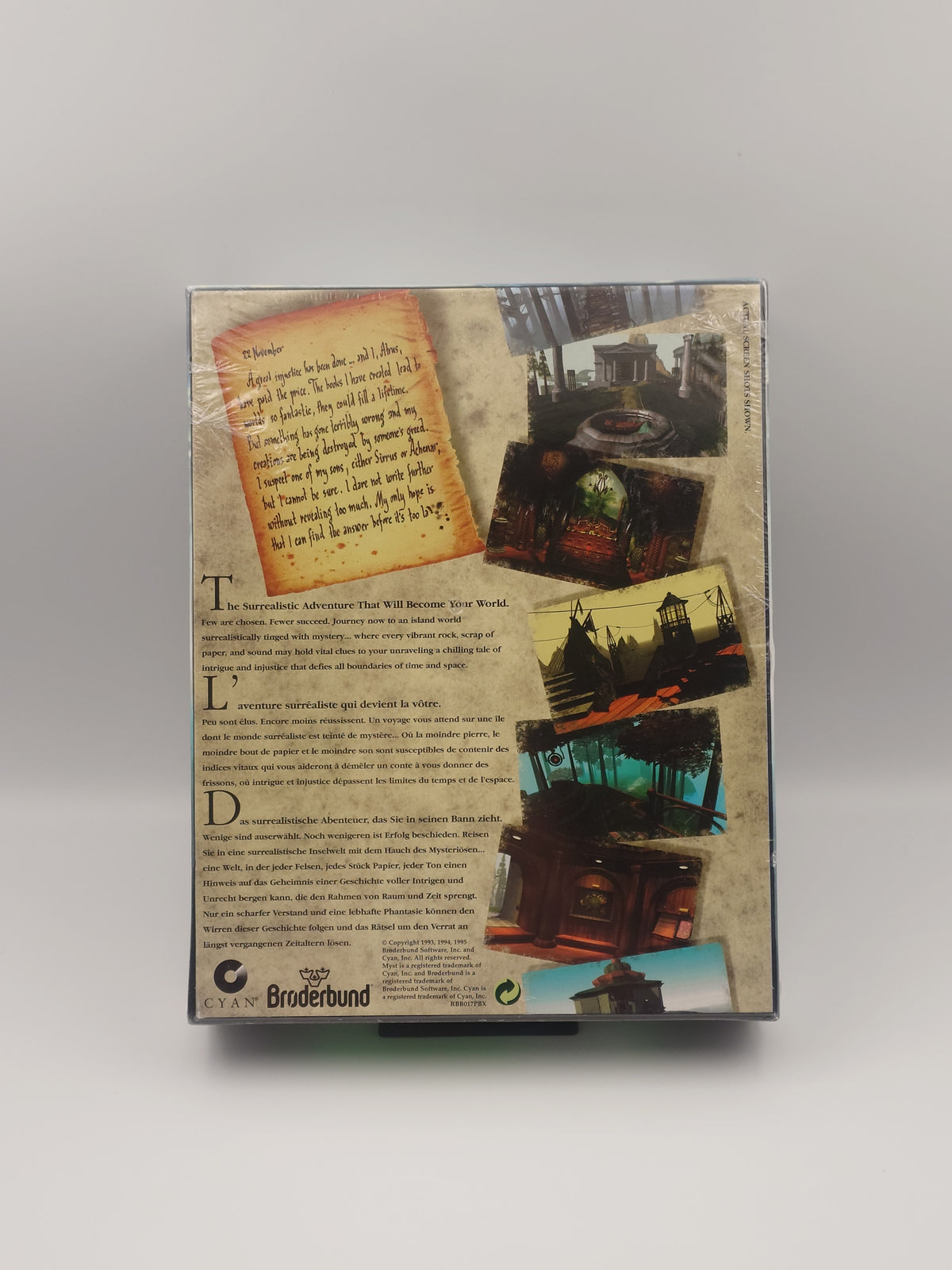 Myst (PC Big-Box, UK PAL) - Factory Sealed