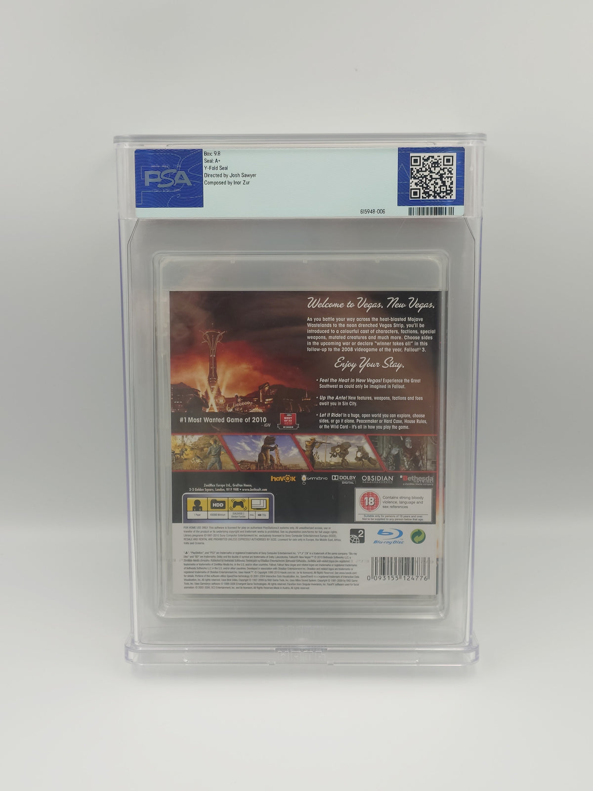 Fallout: New Vegas (PS3, UK PAL, Factory Sealed) - PSA Graded 9.8 A+
