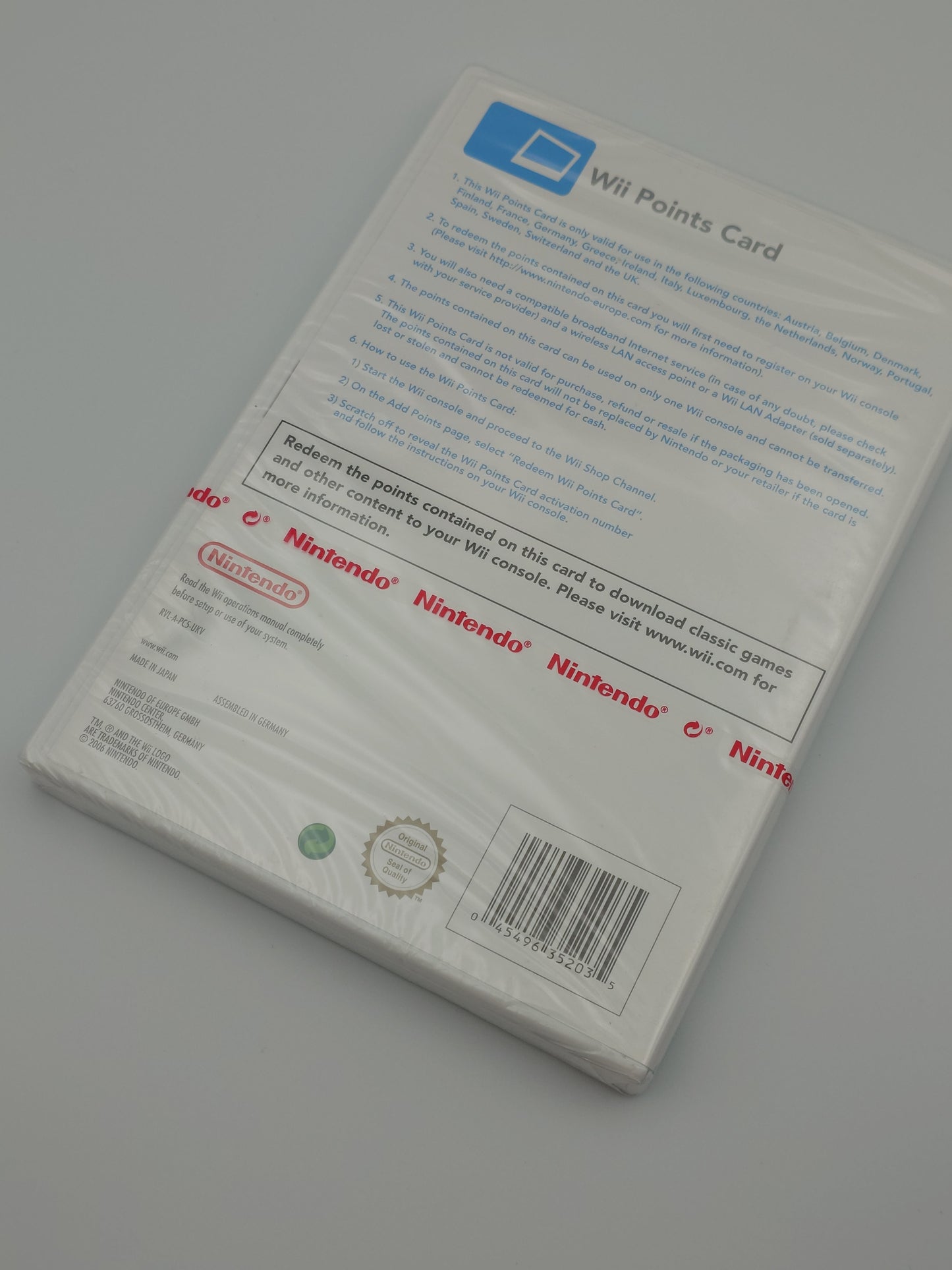 Nintendo Wii 2000 Points Card (Nintendo Wii, UKV) – Factory Sealed