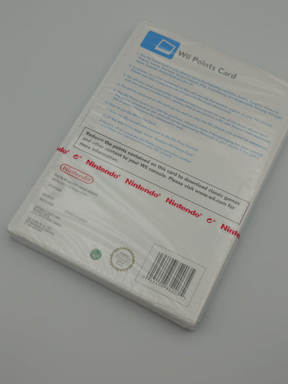Nintendo Wii 2000 Points Card (Nintendo Wii, UKV) – Factory Sealed