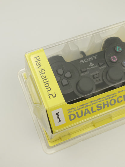 PlayStation 2 DualShock 2 Controller - Black (PS2, PAL) - Factory Sealed