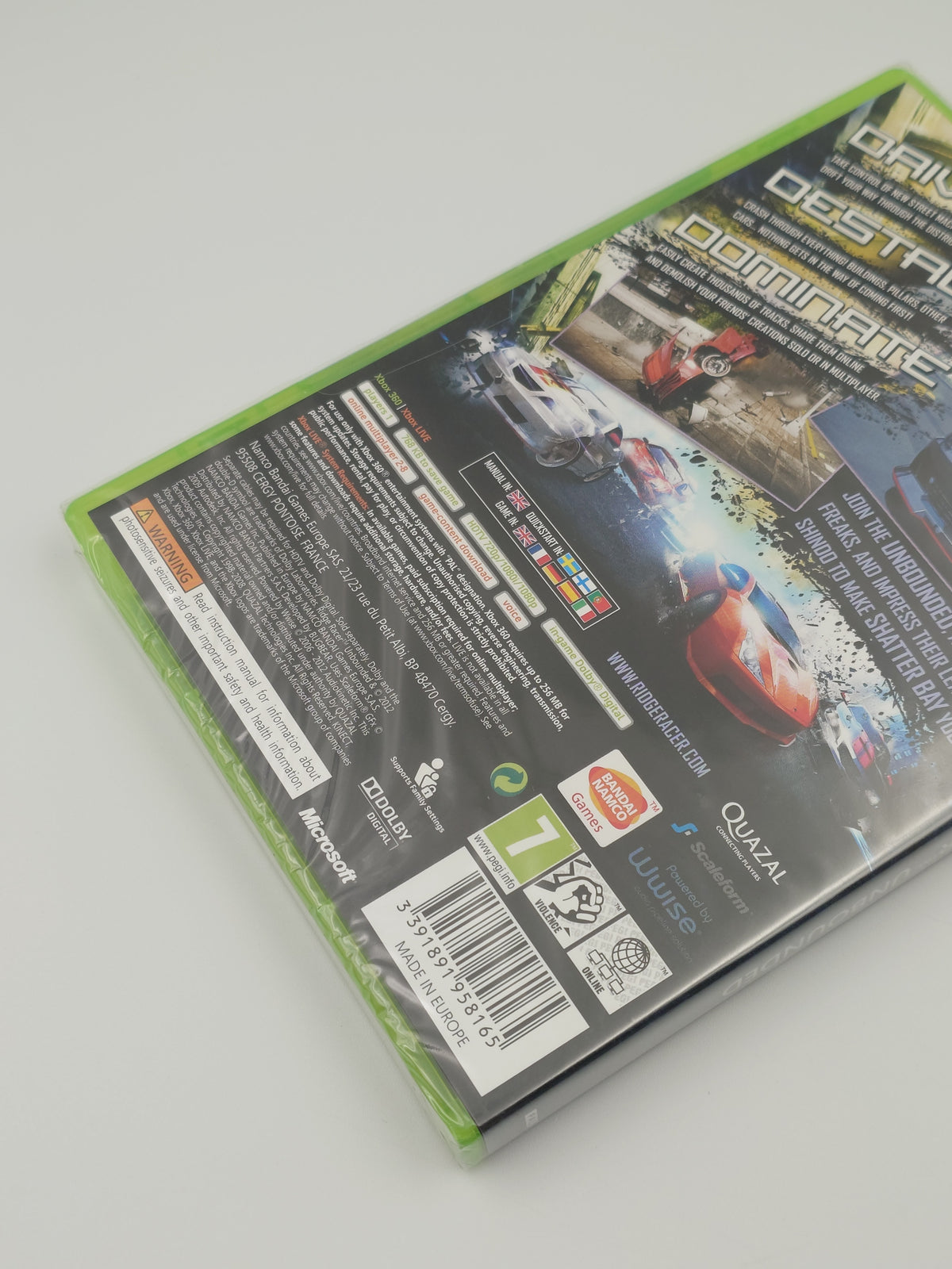 Ridge Racer Unbounded (Xbox 360, PAL) - Factory Sealed