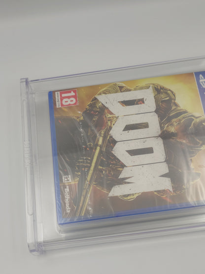 DOOM (PS4, UK PAL, Factory Sealed) - PSA Graded 9.8 A++