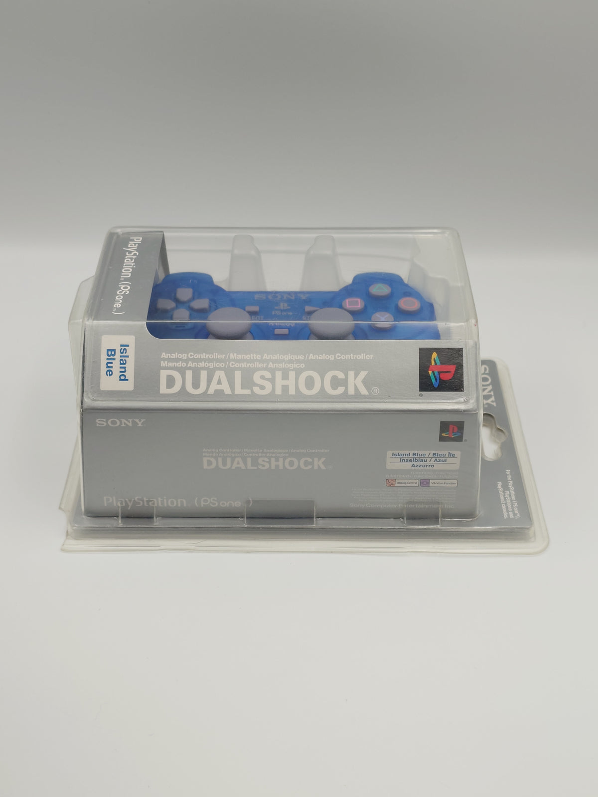 PlayStation 1 DualShock Controller - Island Blue (PS1, PAL) - Factory Sealed