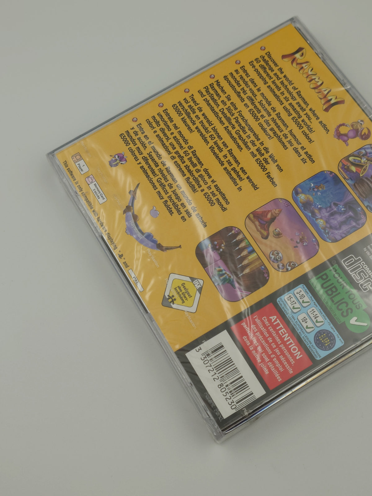 Rayman (PS1, UK PAL) - Factory Sealed