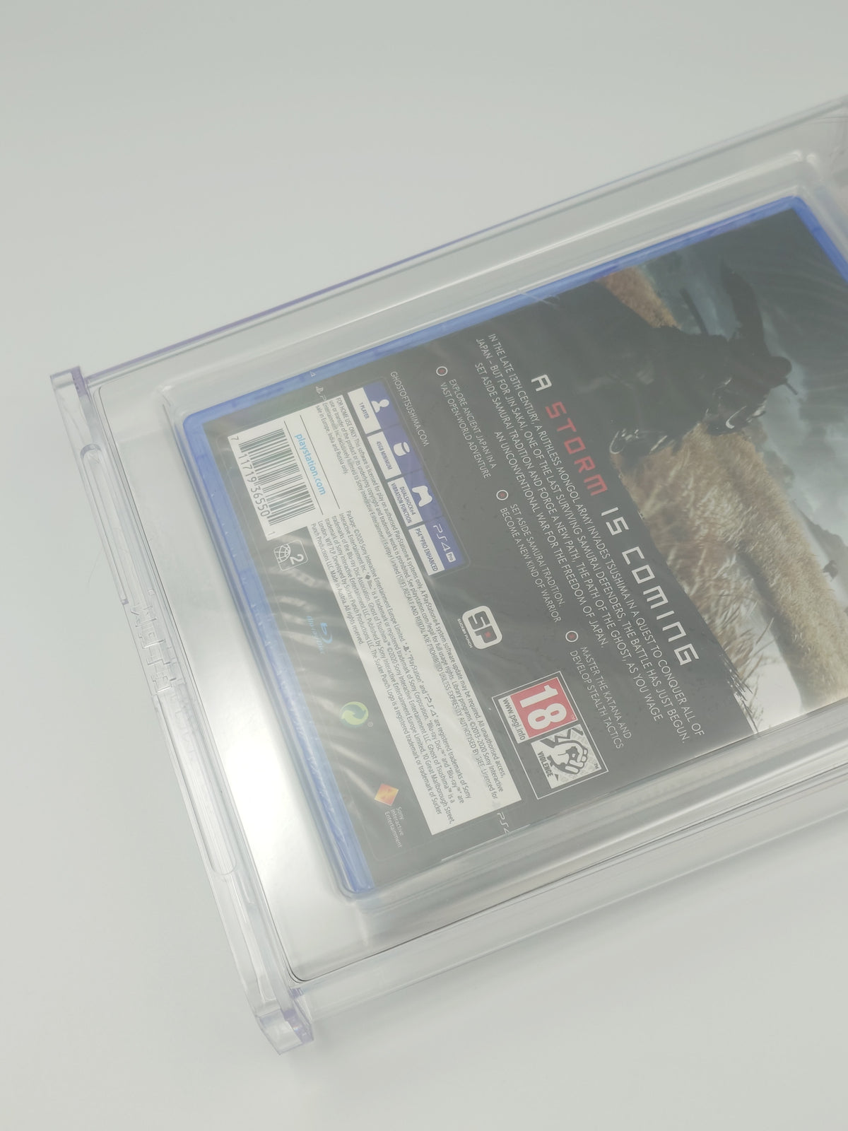 Ghost of Tsushima 'First Print Reversible Cover' (PS4, UK PAL, Factory Sealed) - PSA Graded 9.8 A+