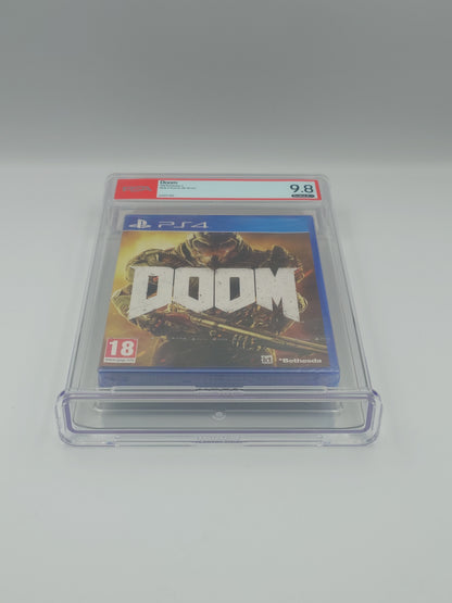 DOOM (PS4, UK PAL, Factory Sealed) - PSA Graded 9.8 A++