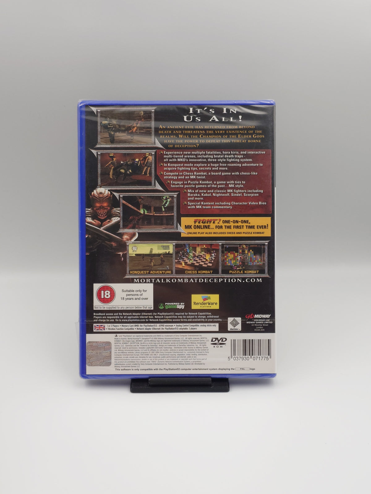 Mortal Kombat: Deception (PS2, UK PAL) - Factory Sealed