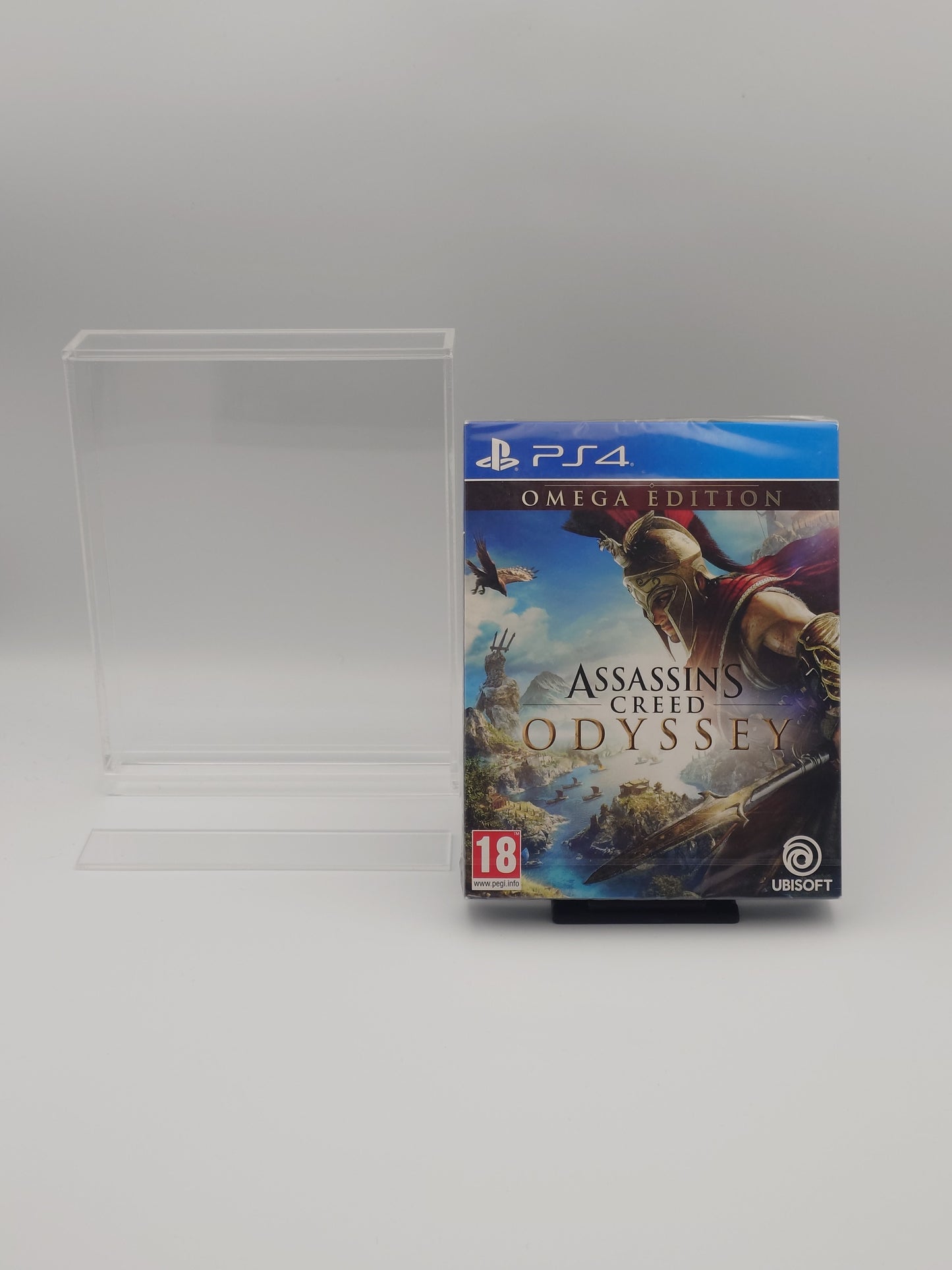 Assassin's Creed Odyssey – Omega Edition with Custom Acrylic Display Case (PS4, UK PAL) – Factory Sealed