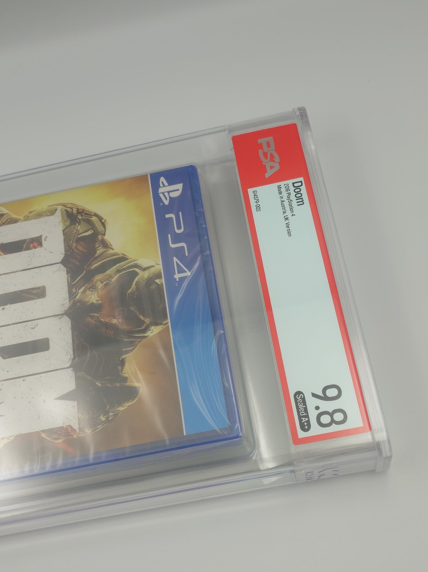 DOOM (PS4, UK PAL, Factory Sealed) - PSA Graded 9.8 A++