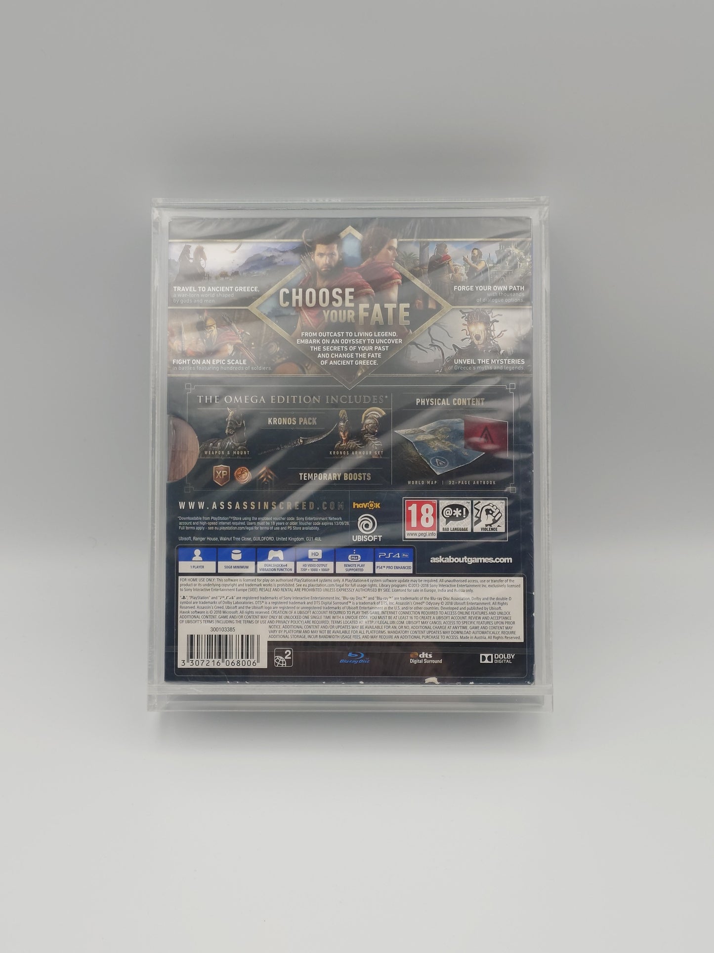 Assassin's Creed Odyssey – Omega Edition with Custom Acrylic Display Case (PS4, UK PAL) – Factory Sealed