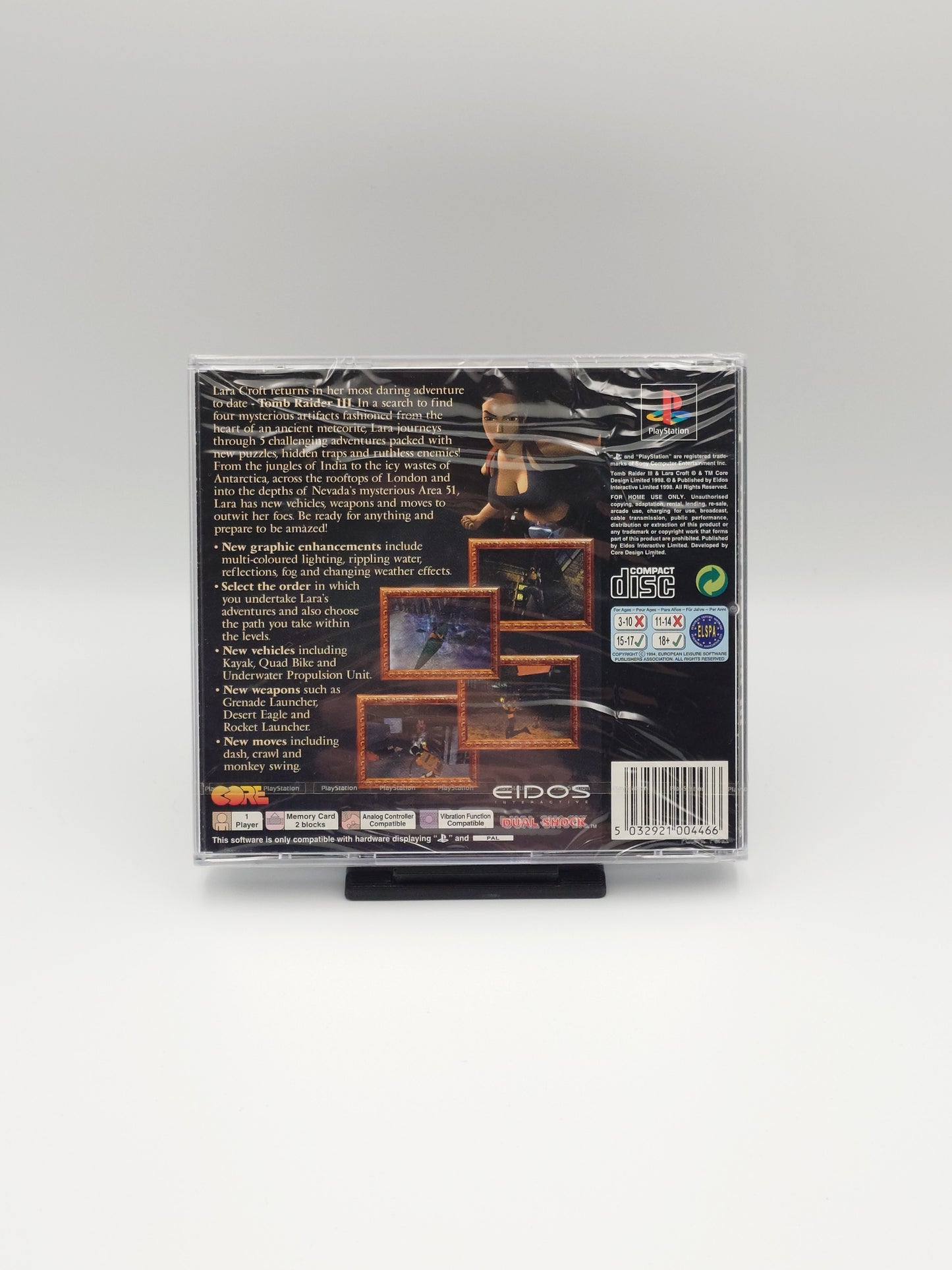 Tomb Raider III: Adventures of Lara Croft (PS1, UK PAL) – Factory Sealed