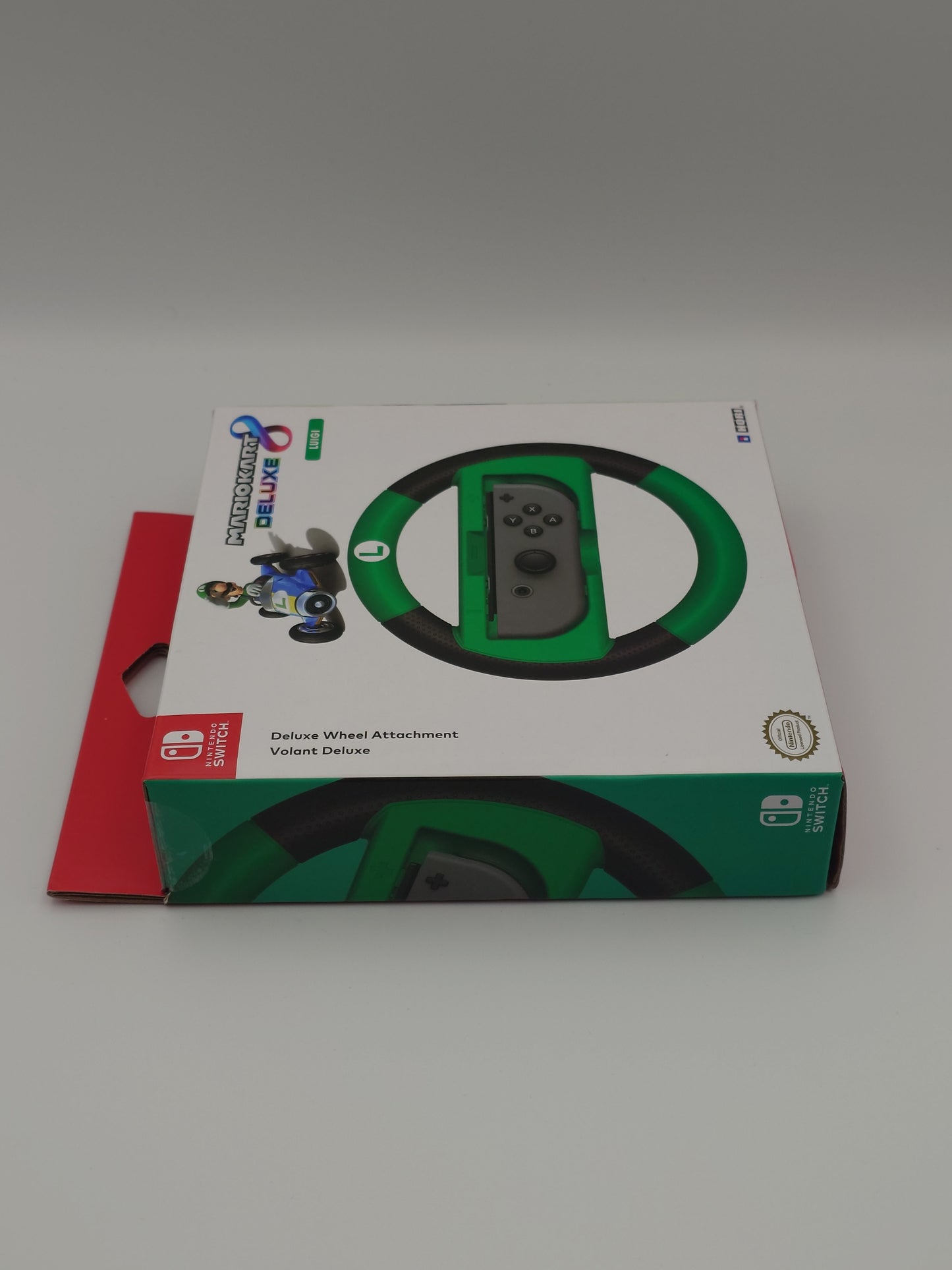 Mario Kart 8 Deluxe – Deluxe Wheel Attachment: Luigi Variant (Nintendo Switch) – Factory Sealed