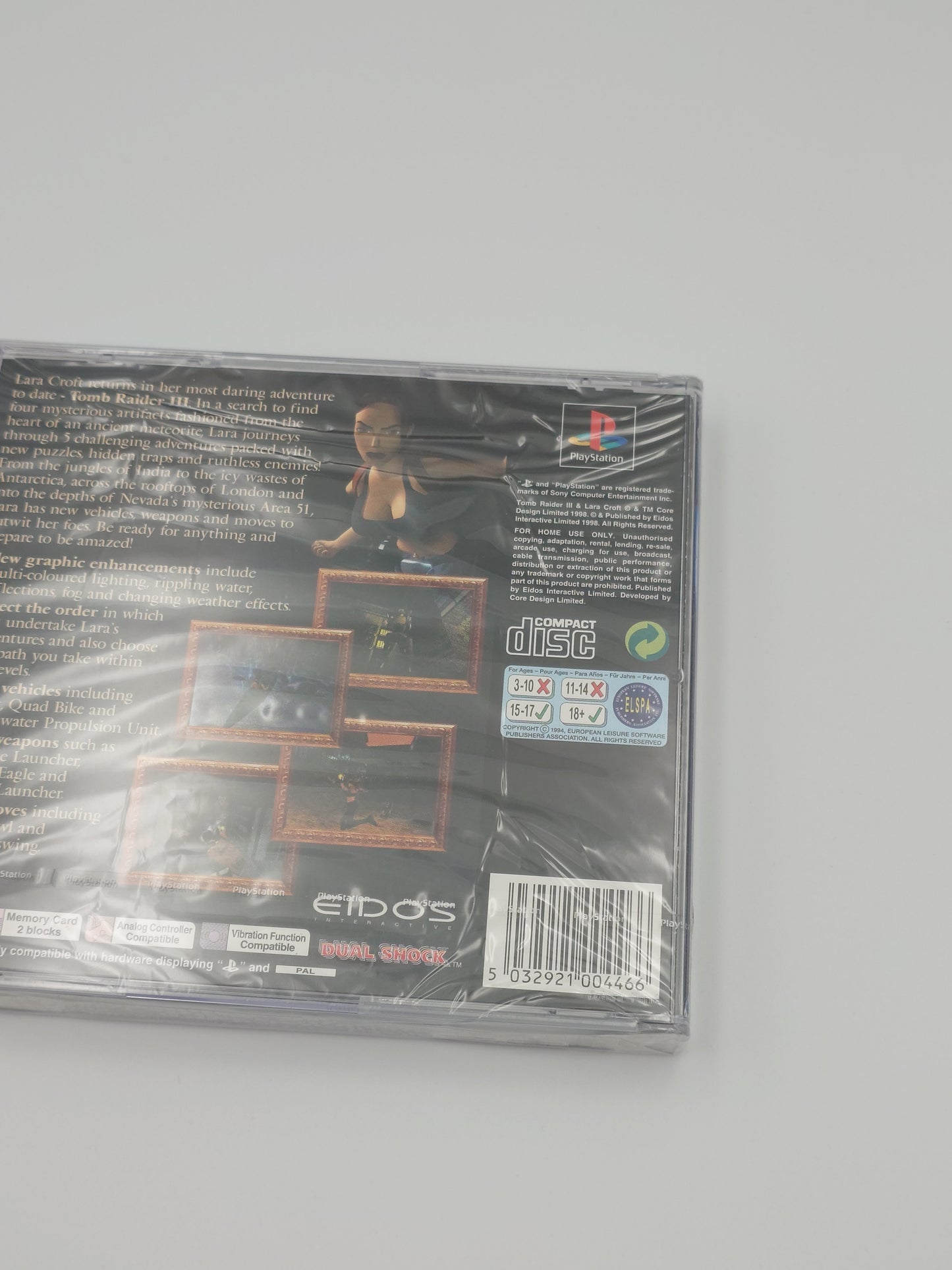 Tomb Raider III: Adventures of Lara Croft (PS1, UK PAL) – Factory Sealed