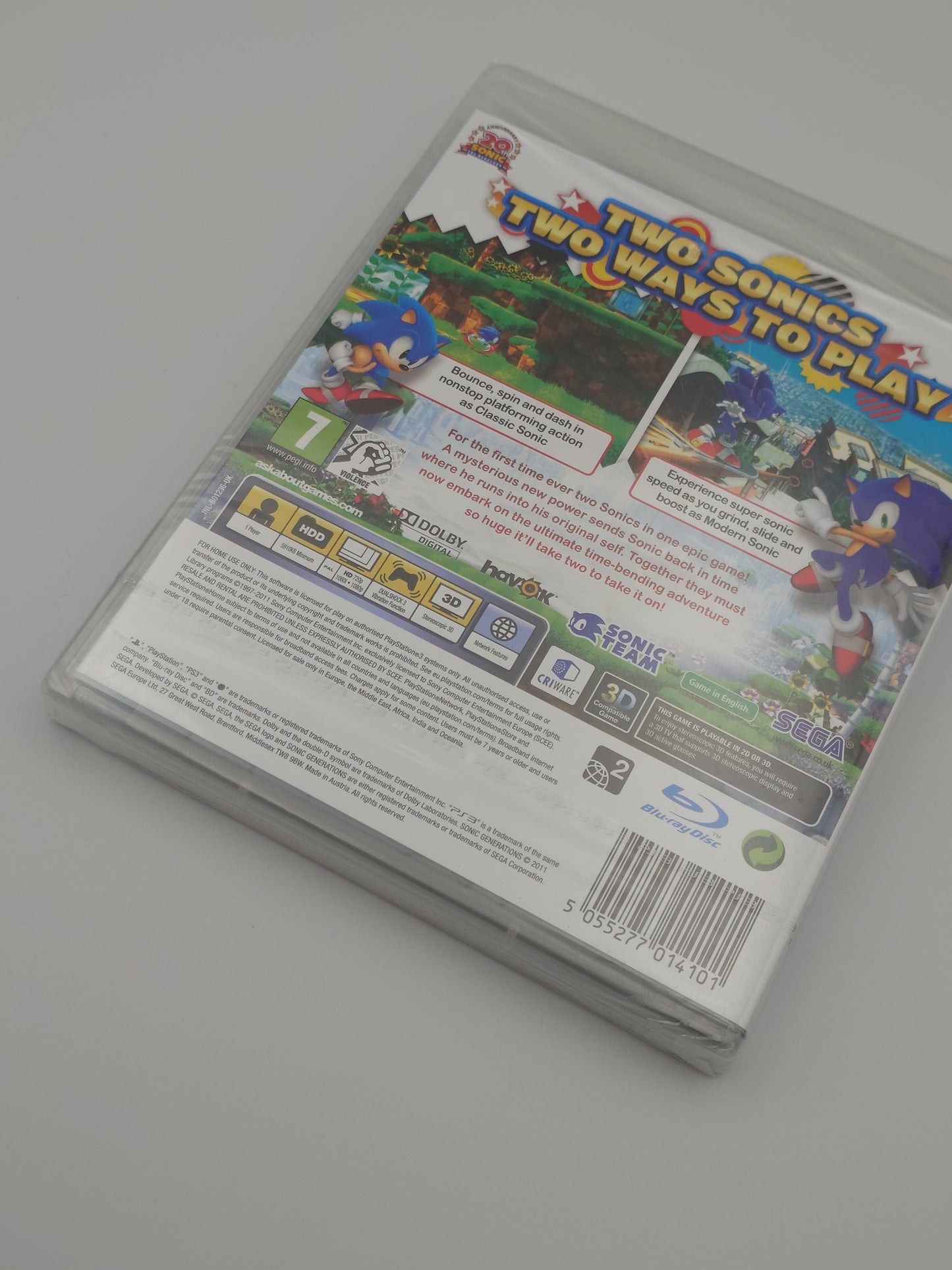 Sonic Generations (PS3, UK PAL) – Factory Sealed