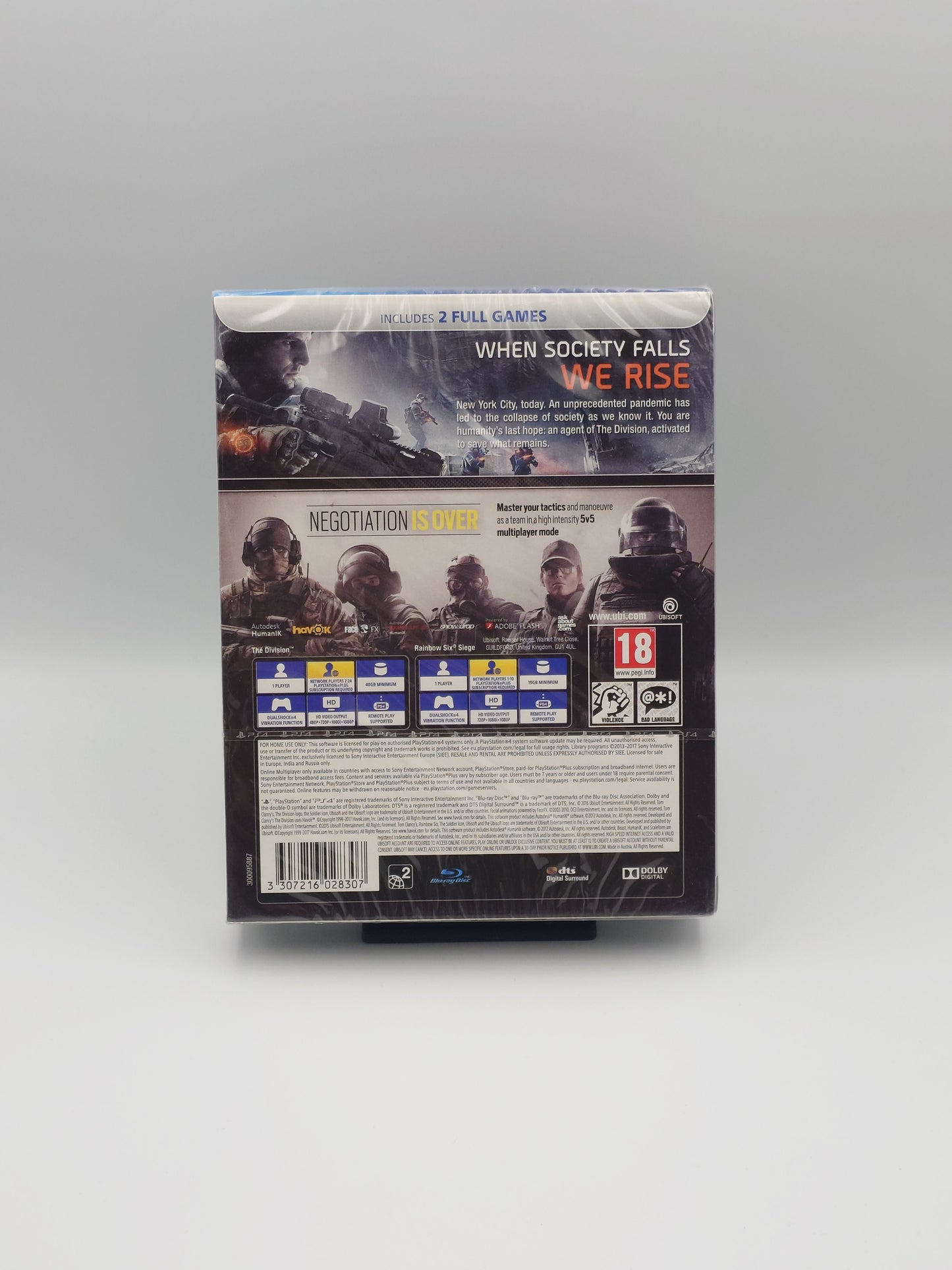 Tom Clancy's The Division & Rainbow Six Siege – Double Pack (PS4, UK PAL) – Factory Sealed