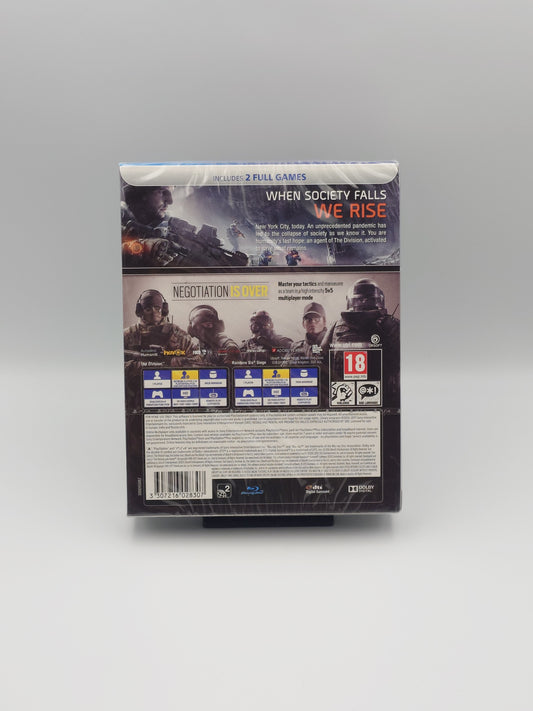 Tom Clancy's The Division & Rainbow Six Siege – Double Pack (PS4, UK PAL) – Factory Sealed
