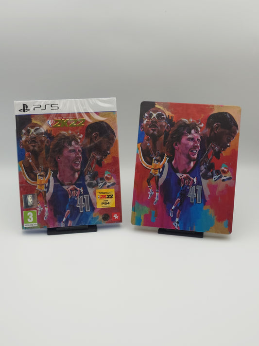 NBA 2K22 – NBA 75th Anniversary Edition & Pre-Order Steelbook (PS5, UK PAL) – Factory Sealed
