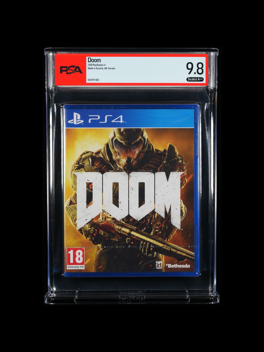 DOOM (PS4, UK PAL, Factory Sealed) - PSA Graded 9.8 A++