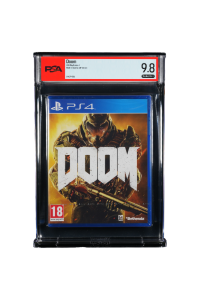 DOOM (PS4, UK PAL, Factory Sealed) - PSA Graded 9.8 A++