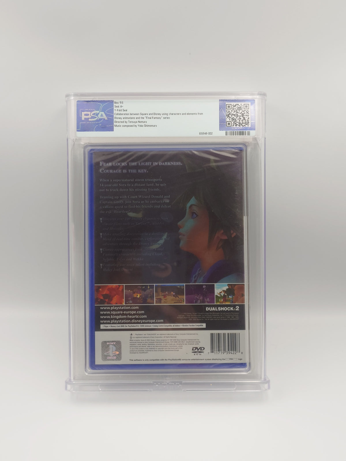 Kingdom Hearts - Foil 'First Print' (PS2, UK PAL, Factory Sealed) - PSA Graded 9.6 A+
