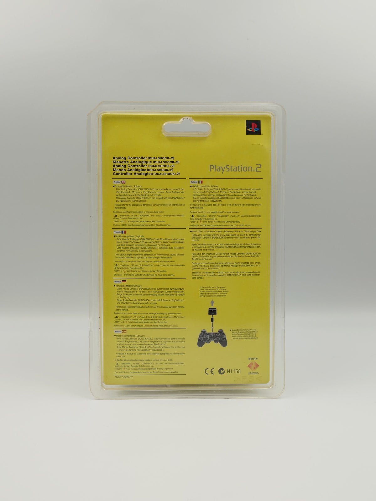 PlayStation 2 DualShock 2 Controller - Black (PS2, PAL) - Factory Sealed