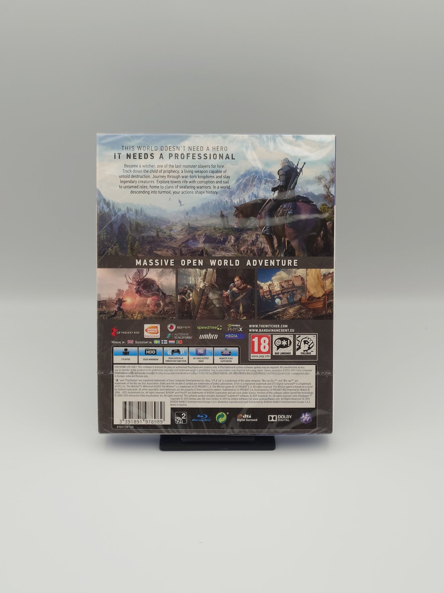 The Witcher 3: Wild Hunt – Slipcover Edition (PS4, UK PAL) – Factory Sealed
