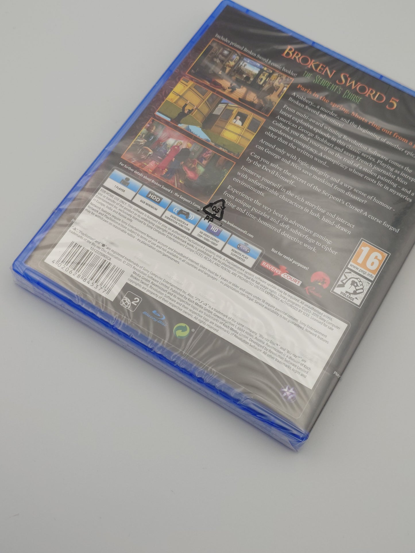 Broken Sword 5: The Serpent's Curse (PS4, UK PAL) – Factory Sealed