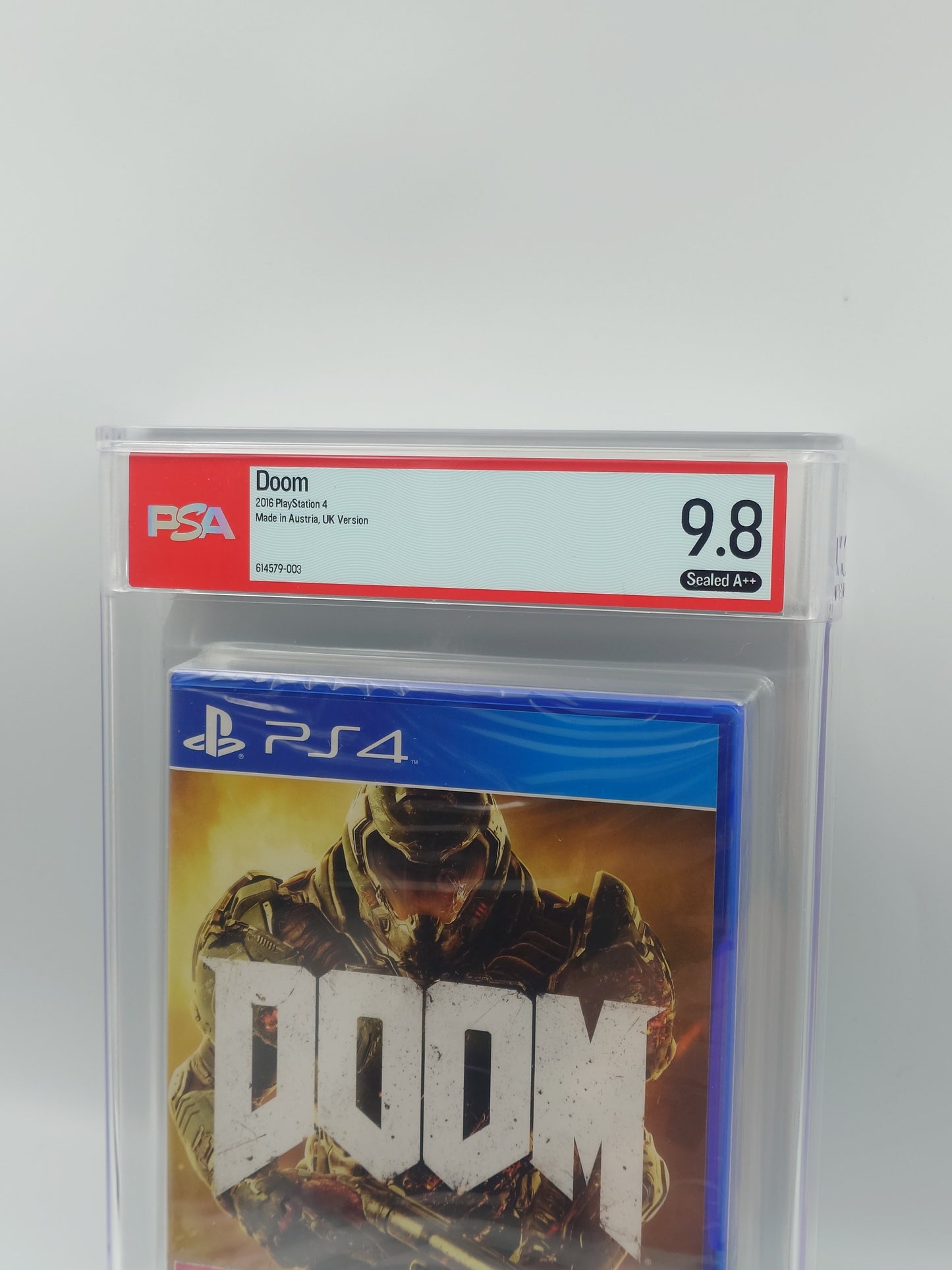 DOOM (PS4, UK PAL, Factory Sealed) - PSA Graded 9.8 A++