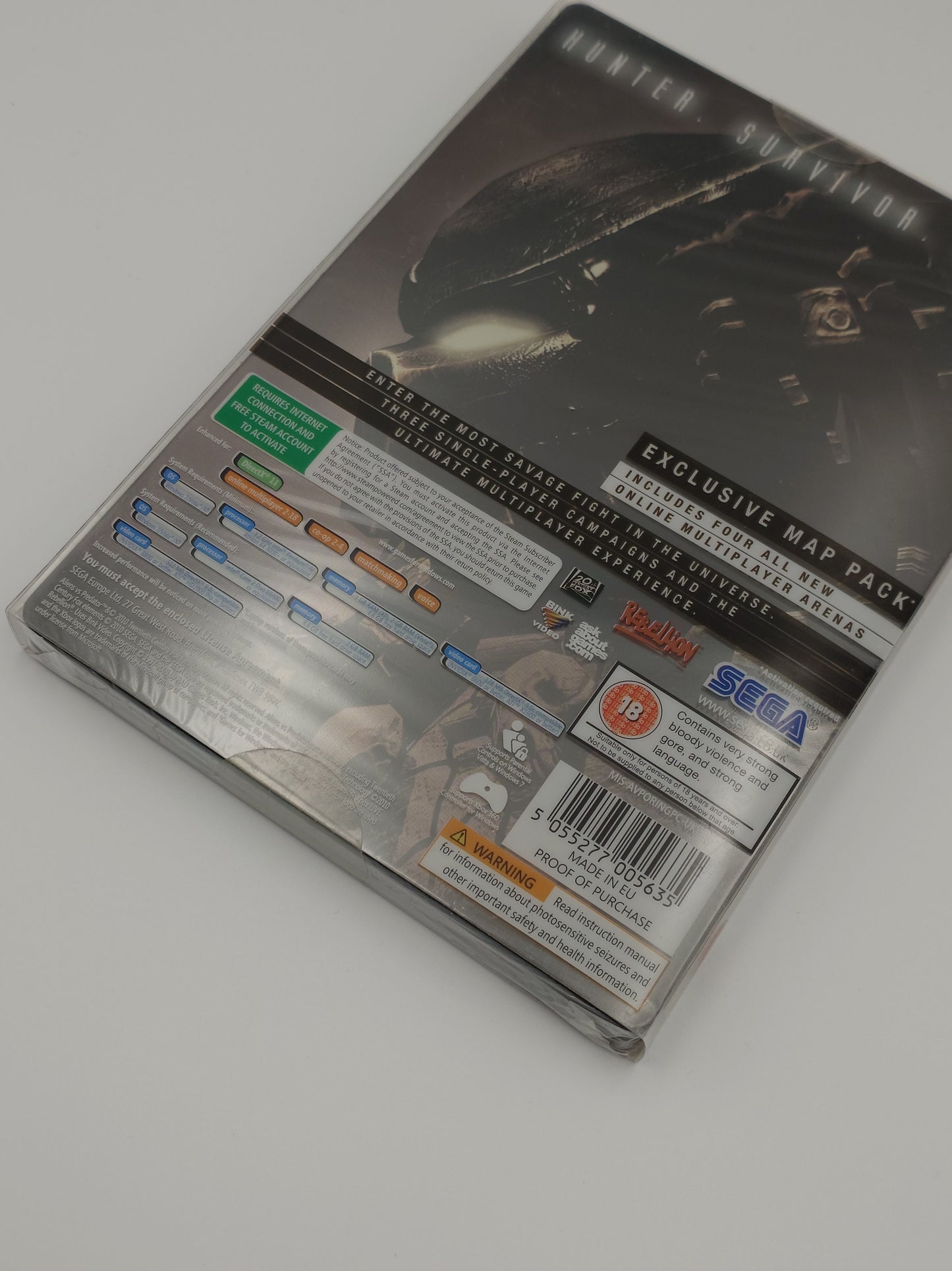 Aliens vs Predator – Limited Edition Steelbook (PC, UK PAL) – Factory Sealed