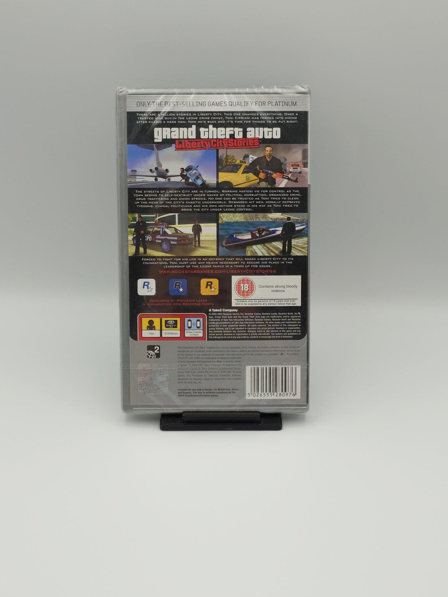 Grand Theft Auto: Liberty City Stories (PSP Platinum, UK PAL) – Factory Sealed