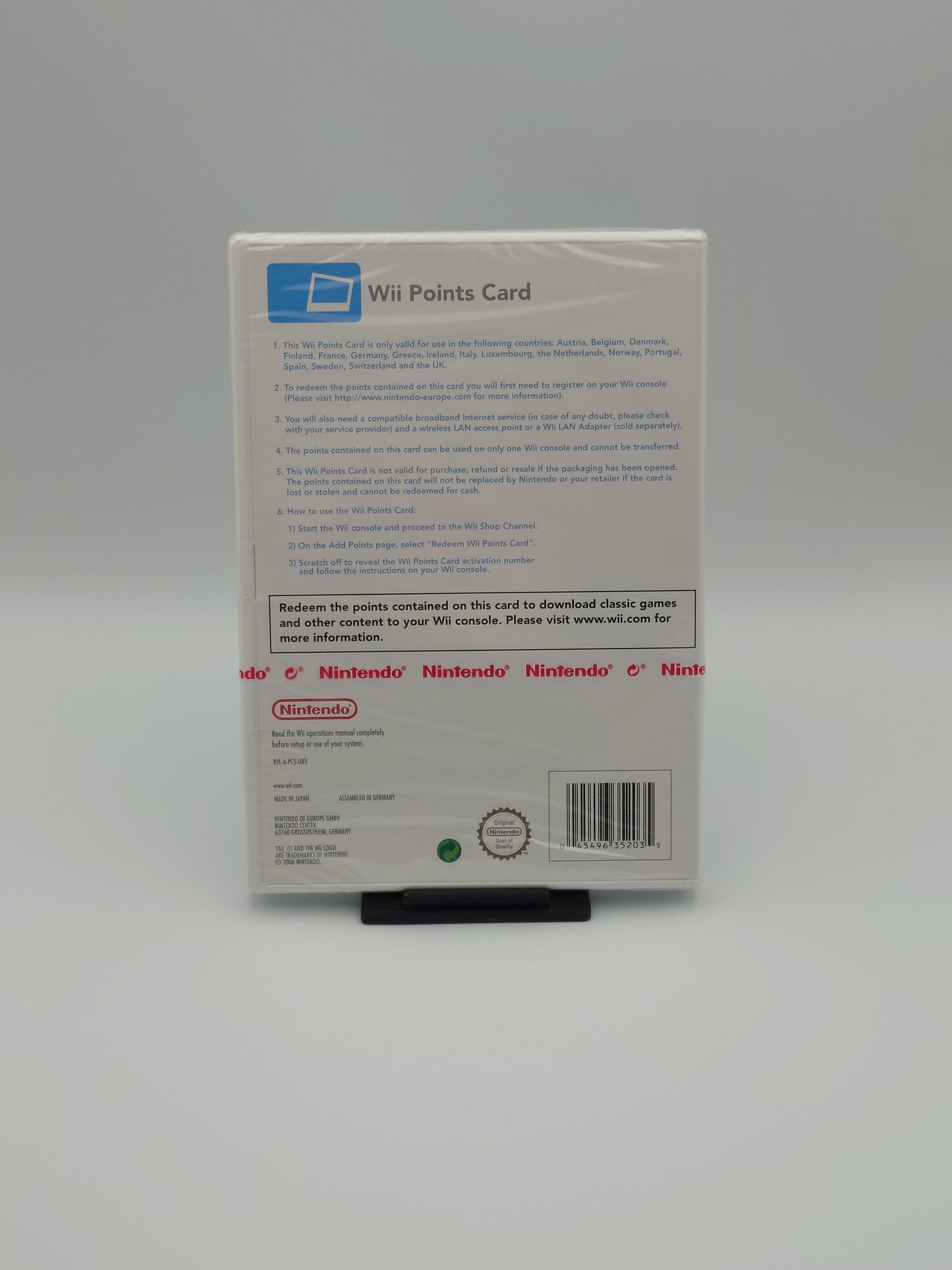 Nintendo Wii 2000 Points Card (Nintendo Wii, UKV) – Factory Sealed