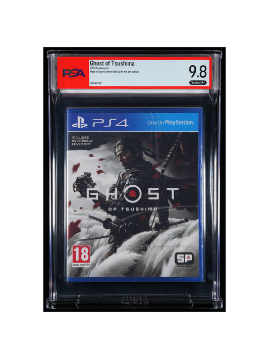Ghost of Tsushima 'First Print Reversible Cover' (PS4, UK PAL, Factory Sealed) - PSA Graded 9.8 A+