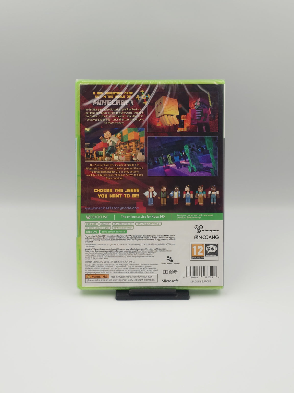 Minecraft: Story Mode - A Telltale Games Series - Season Pass Disc (Xbox 360, PAL) - Factory Sealed