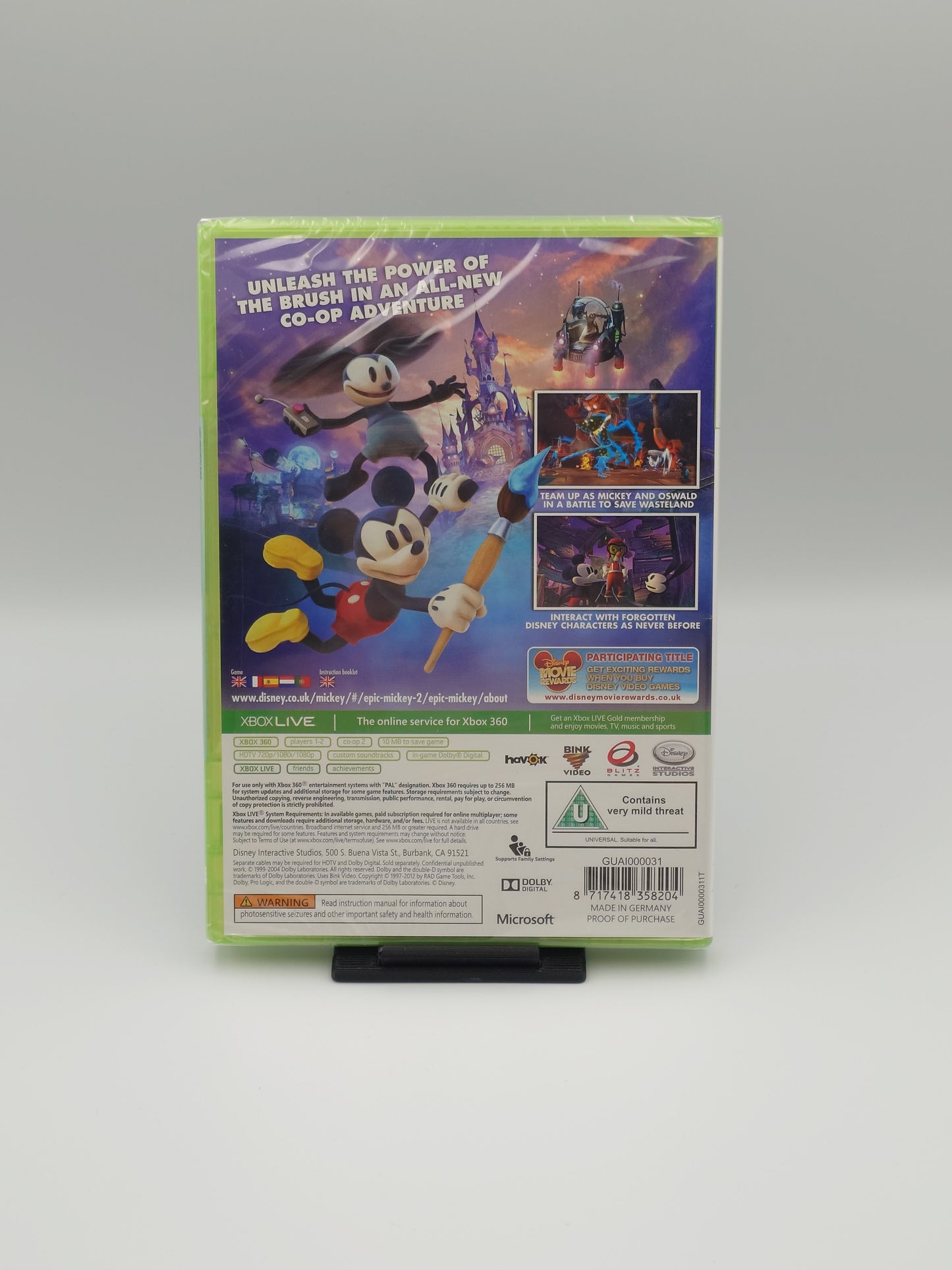 Epic Mickey 2: The Power of Two (Xbox 360, PAL) – Factory Sealed