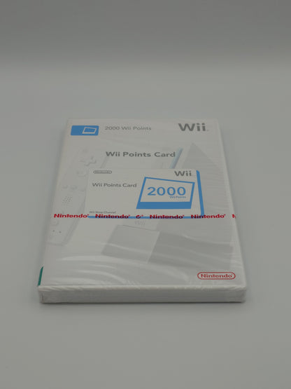 Nintendo Wii 2000 Points Card (Nintendo Wii, UKV) – Factory Sealed