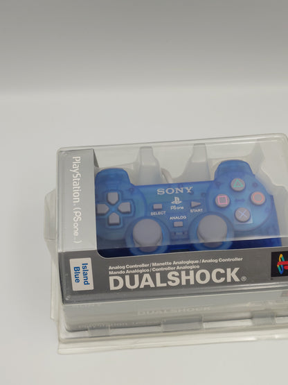 PlayStation 1 DualShock Controller - Island Blue (PS1, PAL) - Factory Sealed