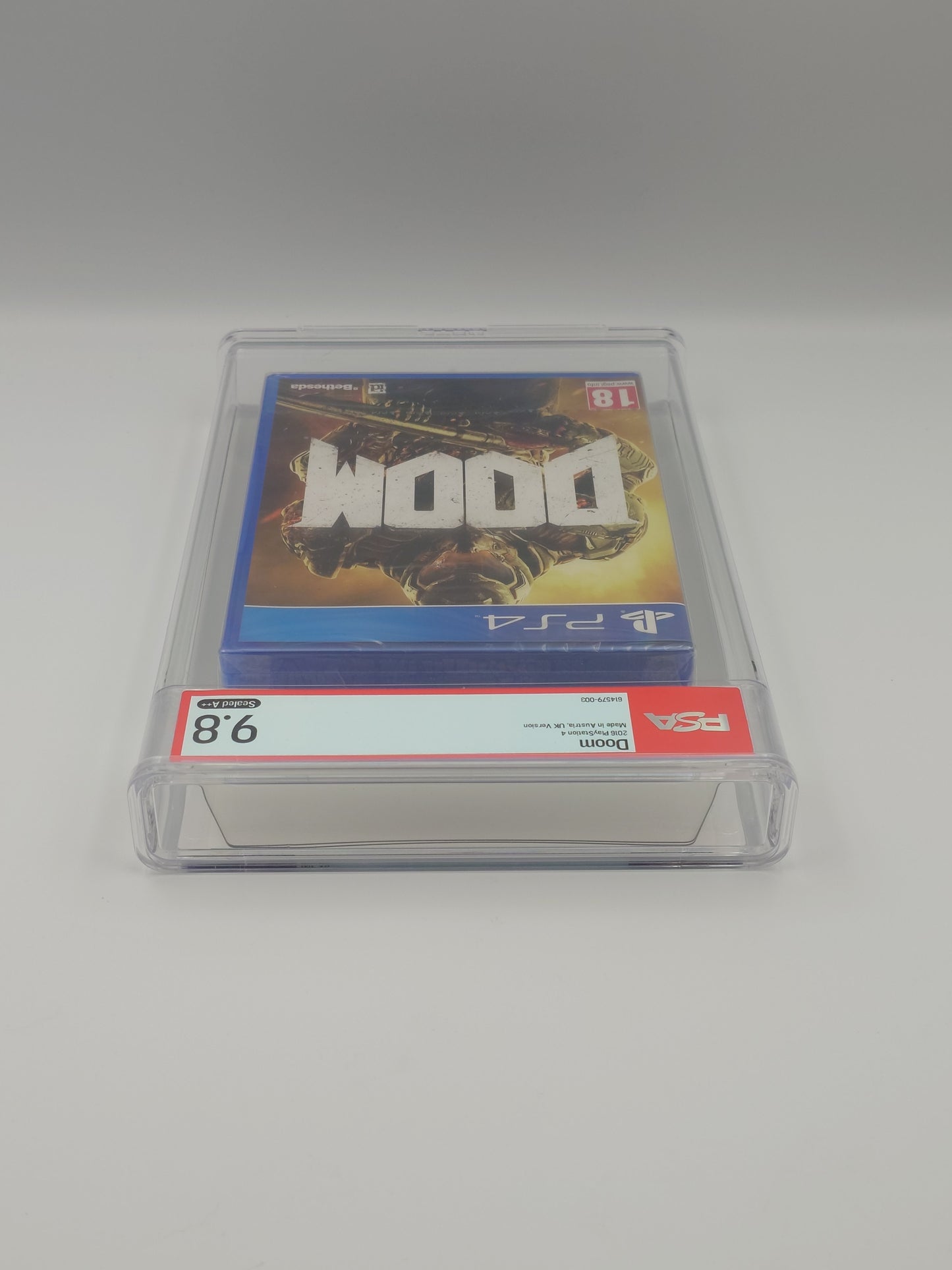 DOOM (PS4, UK PAL, Factory Sealed) - PSA Graded 9.8 A++