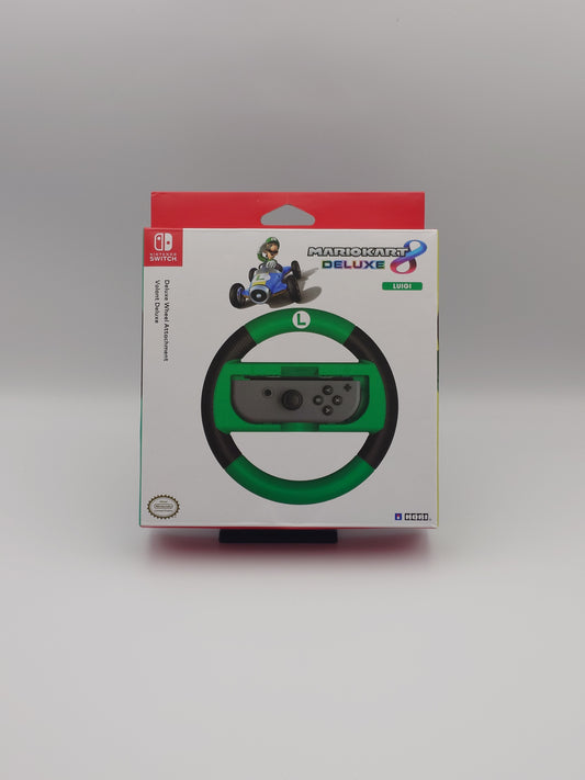 Mario Kart 8 Deluxe – Deluxe Wheel Attachment: Luigi Variant (Nintendo Switch) – Factory Sealed