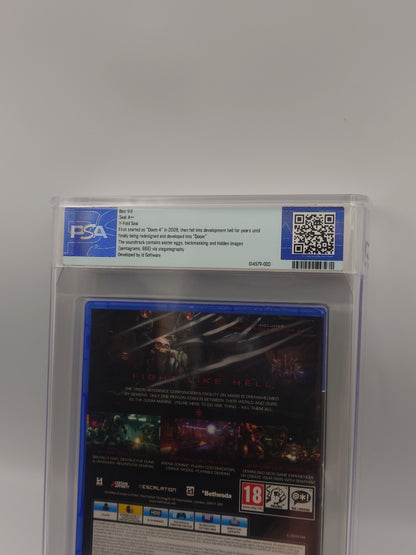 DOOM (PS4, UK PAL, Factory Sealed) - PSA Graded 9.8 A++