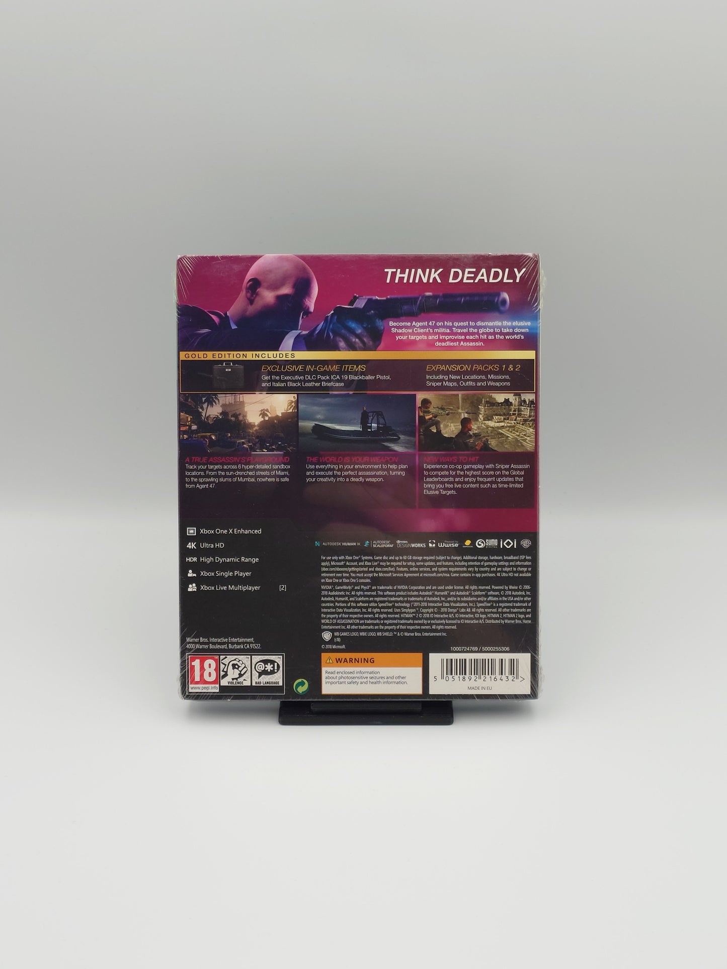 Hitman 2 – Gold Edition Steelbook (Xbox One, PAL) – Factory Sealed