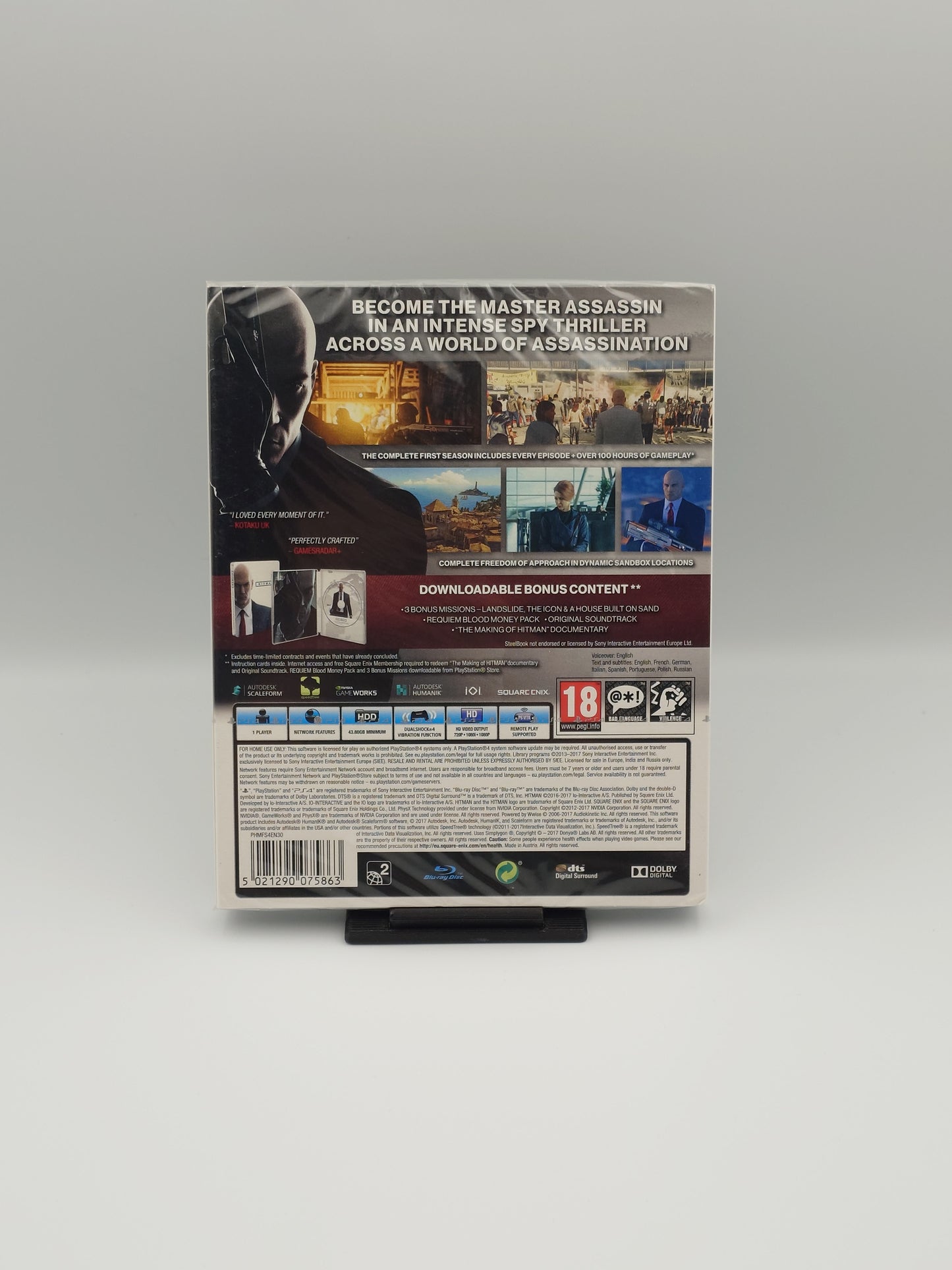 HITMAN: The Complete First Season – Steelbook Edition (PS4, UK PAL) – Factory Sealed
