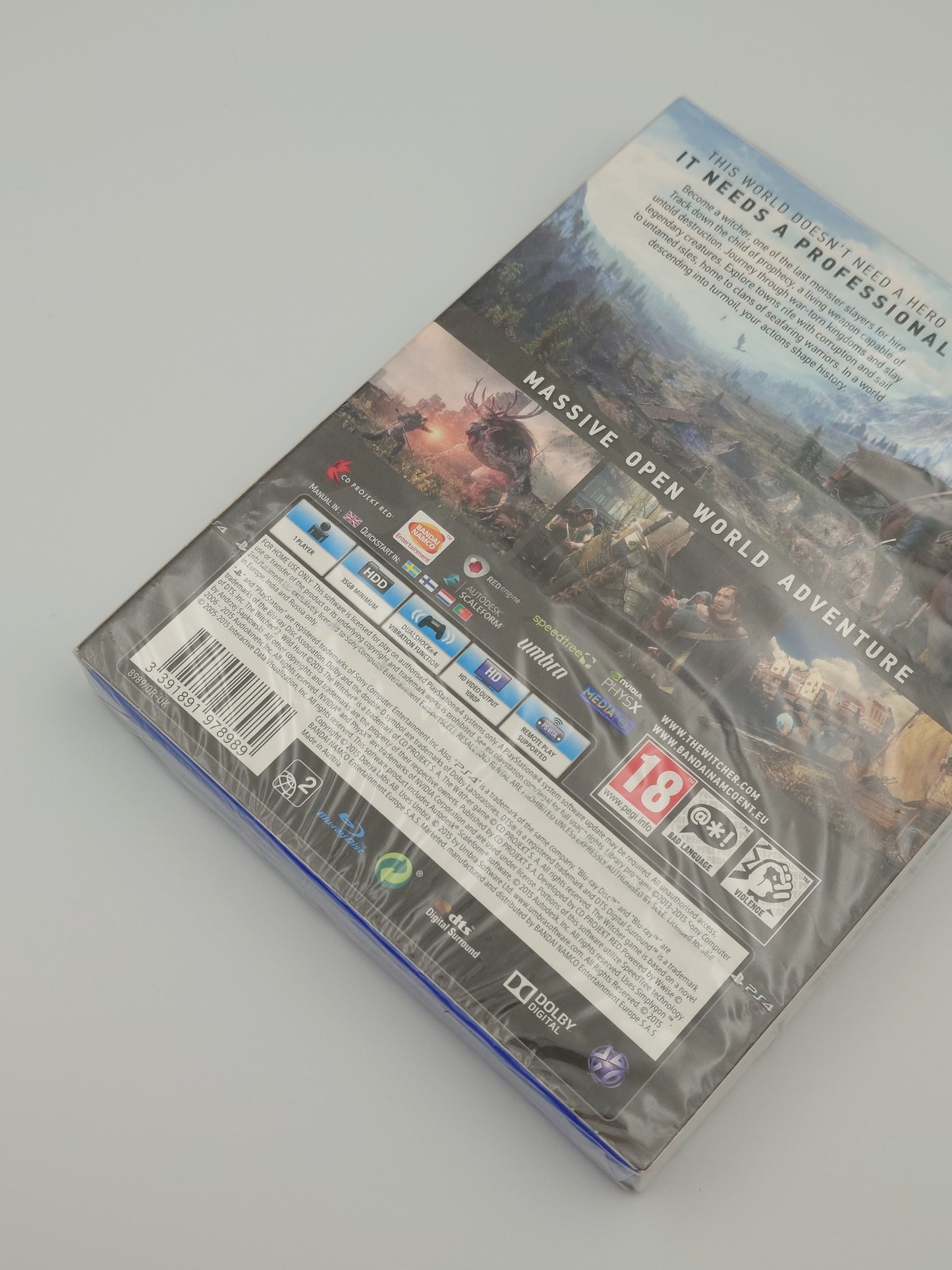 The Witcher 3: Wild Hunt – Slipcover Edition (PS4, UK PAL) – Factory Sealed