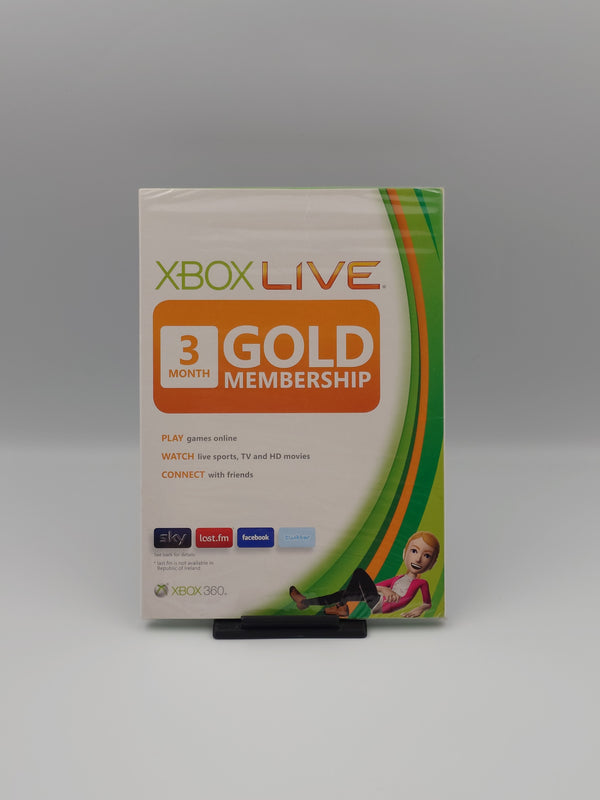 Xbox Live 3 Month Gold Membership (Xbox 360, PAL) - Factory Sealed