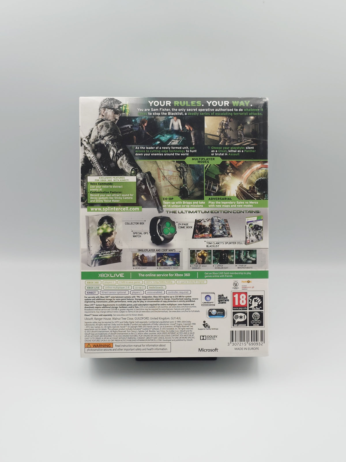 Tom Clancy's Splinter Cell: Blacklist - The Ultimatum Edition (Xbox 360, PAL) - Factory Sealed